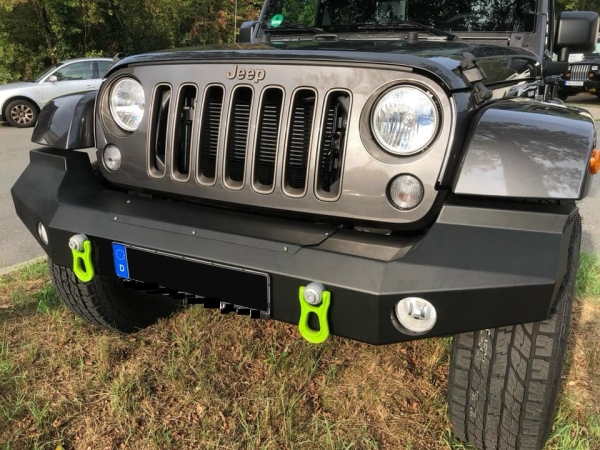 Seilwindeabdeckung Windenausschnit Frontstoßstange NSR Stahl schwarz Jeep Wrangler JK JL ab 07 - Seilwindenstoßstange by KS 10-K