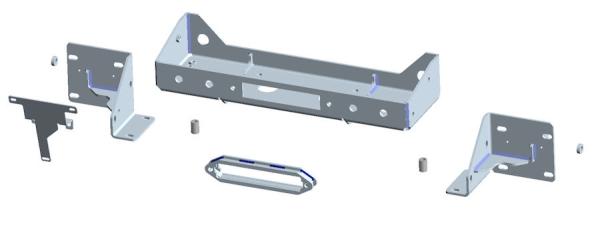 Seilwinden Set Mercedes G463A ab 2018, inkl. WARN ZEON 10, 16-60190-PREM10