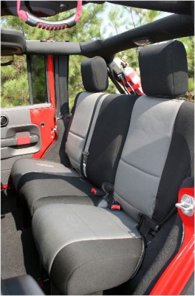 Sitzbezug Schwarz/Grau Set Jeep Wrangler JK 11-18 4-Türer Rugged Ridge 13297.09 Seat Cover Kit, Black/Gray; 11-18 Wrangler JK 4d