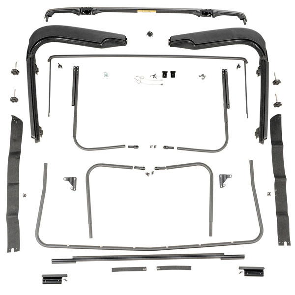 Softopleiste Set Verdeck Gestänge Jeep Wrangler TJ 97-06 Rugged Ridge 13510.03 Factory Soft Top Hardware; 97-06 Wrangler TJ