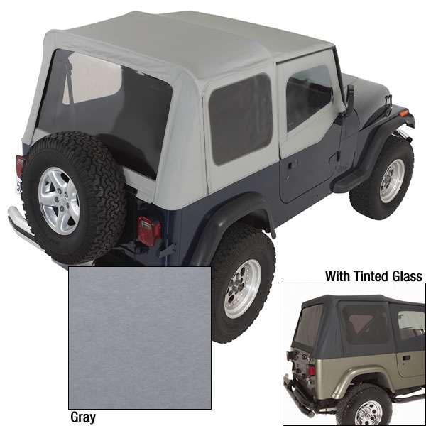 Softtop Ersatz Softtop Charcoal grau Jeep Wrangler YJ 88-95 Rugged Ridge 13722.09 XHD Soft Top