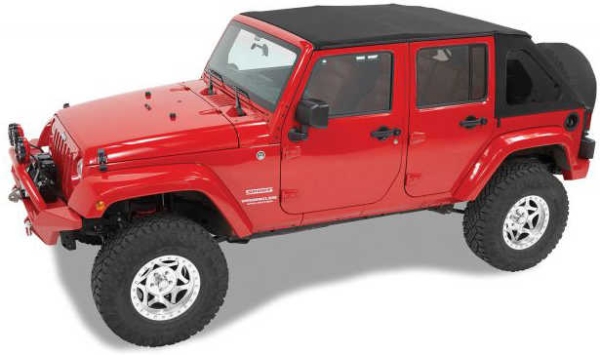 Softtop Ersatz Trektop NX Black Twill 4-Türer Jeep Wrangler JK 07-17 Bestop 59723-17 Replace-a-top