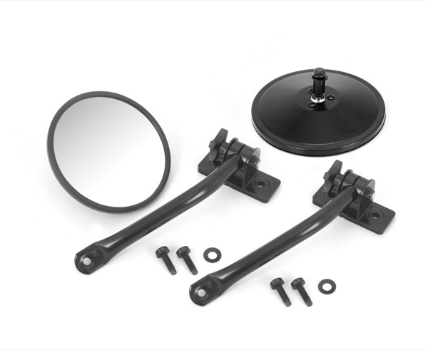 Spiegel Set rund schwarz Jeep Wrangler TJ JK 97-18 Rugged Ridge 11025.10 Quick Release Mirror Kit