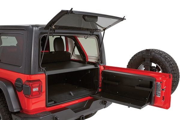 Staufach abschließbar an der Heckklappe Jeep Wrangler JL 18- Tuffy 346-01 Tailgate Lock Box for 18- Jeep Wrangler JL