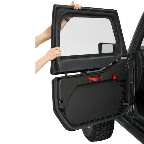 Steckfenster hinten Core Türen Black Twill Jeep Wrangler JK 07-18 Bestop 51733-17 Upper Half Doors Core Doors rear