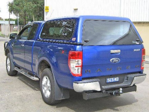 Touring Hardtop für Ford Ranger '12->, 2AB, X-Cab, flach, seitl. Klappfenster