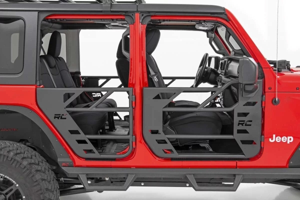 Tube Door Stahltüren Set Jeep Wrangler JL 4-Türer 18- Gladiator JT 20- Rough Country 10619 Front & Rear Steel Tube Doors for 18-