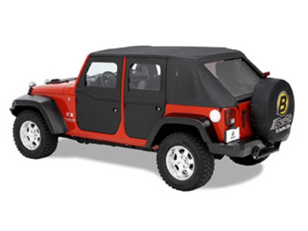 Türen Halbtüren Set hinten Black Diamond - Wrangler JK Unlimited 07-