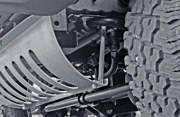 Unterfahrschutz Jeep Wrangler JK 07-  Aluminium gebürstet