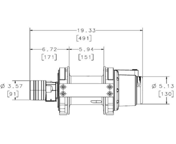 Warn Hubwinde HY3000 CCW, hydraulisch 1361 kg Hublast 1-36948