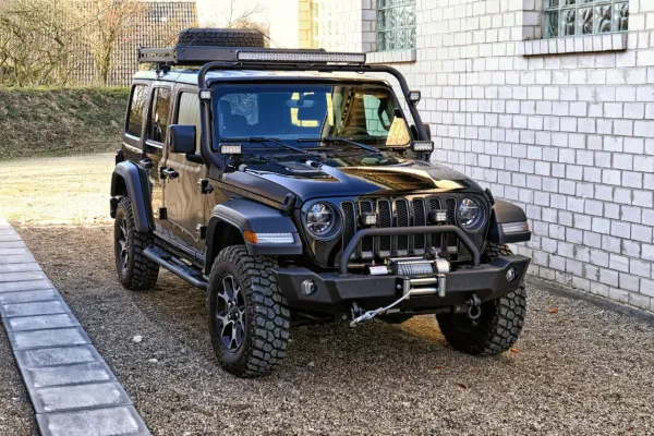 Frontstoßstange mit Bügel schwarz Jeep Wrangler JL 18-