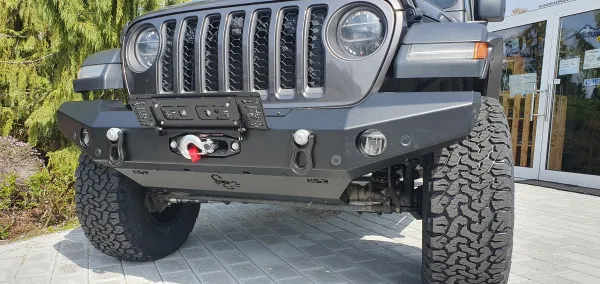 Kennzeichenhalter vorne klappbar für NSR versenkte Windenstoßstange montiert Jeep JL 