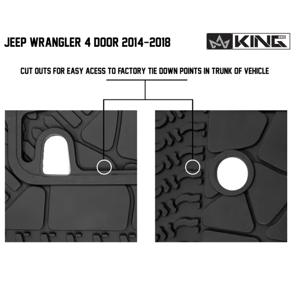 Laderaumwanne / Kofferraummatte King Jeep Wrangler JKU 4-Türer