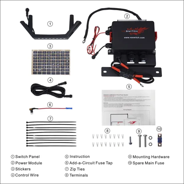 Schalterpanel  Haltegriff mit 8 Schalter Komplettset Wrangler JL | Gladiator JT_1