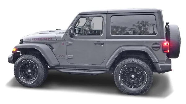 Schwellerrohre Black Rock Stahl schwarz Jeep Wrangler JL 18- 2-Türer mit TÜV