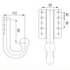 Anschraubkupplungskugel 90 mm tiefer Universal-Kugelkopf  83x56 mm f.Anhängerkupplung