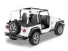 Duster Laderaumabdeckung (für original Softtopgestänge) Jeep Wrangler TJ 96-02 Black Denim