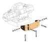 Universalhalter hinten für 1-24441 Seilspulung ZEON Winden 1-24442