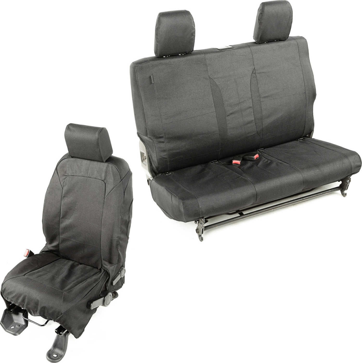 Sitzbezug Polyester Set / Vordersitze und Rückbank Elite Ballistic Seat  Cover Set black Jeep Wrangler JK ab