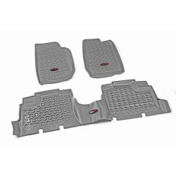 Fußmatten Fußschalen Set 3-teilig Jeep Wrangler JK 07-18 4-Türer Rugged Ridge 14987.01 grau