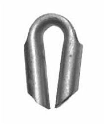 Gigglepin galvanised thimble Thimble suitable for 11mm or 12mm synthetic rope-Galvanised