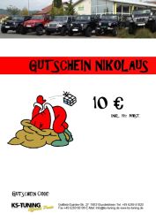 Gutschein zu Nikolaus 10,00 Euro