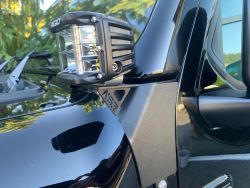 Halter Scheinwerfer Set Jeep Wrangler JL 18- NSR auf A-Säule vorne aus VA für 2 LED, A-pillar LED Cube Mounts Front, 16-KS-NSR-0