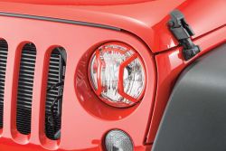 Jeep Wrangler JK Set Decor Blenden Mittelkonsole & Türgriffe innen 5teilig  gebürsteter Alu Look 07-10