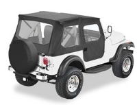 Softtop Tigertop-Softtop ohne Schienensystem mit Druckknöpfen Black Crush - Jeep CJ7 76 - 86