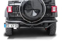 Heckstoßstange Stahl schwarz für Jeep Wrangler JL 18-
