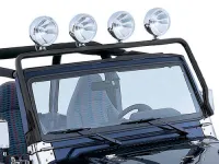 Lampenbügel Scheibenrahmen schwarz Stahl Jeep Wrangler TJ 97-06